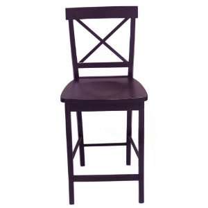  24H Espresso Finish Crossback Counter Height Stool