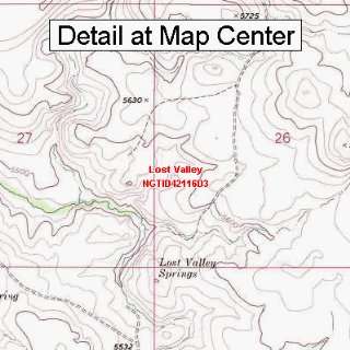  USGS Topographic Quadrangle Map   Lost Valley, Idaho 