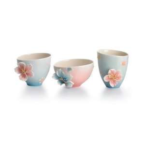   Collection Sakura Floral Porcelain Candy Dish Set
