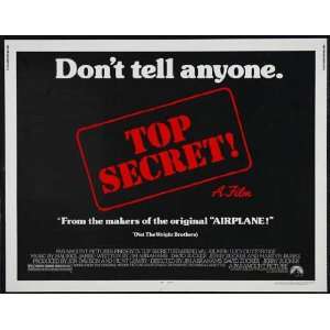 Top Secret Poster Movie Half Sheet 22 x 28 Inches   56cm x 72cm Val 