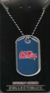 New Ole Miss Mississippi Rebels Dog Tag Necklace  