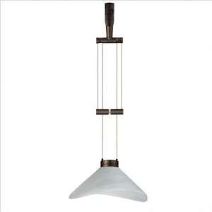   Pendant with Rail Adapter Finish Bronze, Glass Shade Marble/Clear