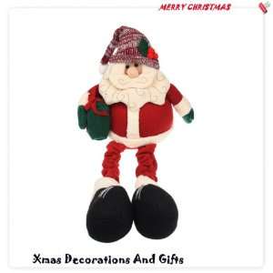   Soft Leg Santa Plush Figure Toy, Christmas Gift and Decoration Toys