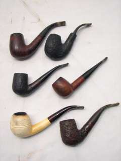   TOBACCO CANISTER & PIPES 6PC LOT WOOD STAND DORIAN SAVORY STCLAUD
