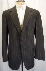 GIEVES & HAWKES Saville Row Charcoal Gray Pinstripe Suit 44 L $3500 