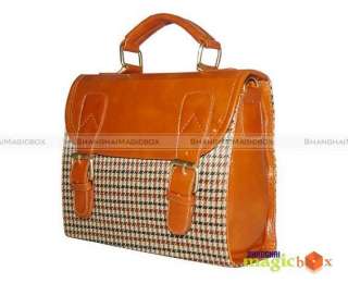 Women Vintage Lattice Schoolbag Cross Body Bag New #167  