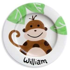  personalized monkey mischief plate