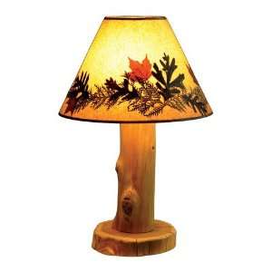   Cedar Log Table Lamp in Vintage Finish   19219 VC / 19220 VC
