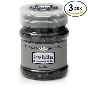 Artisan Salt Co. Cyprus Black Lava Mediterranean Flake Salt, 5 Ounce 