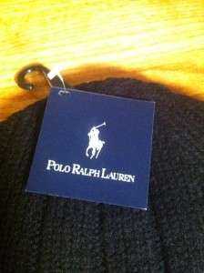 Ralph Lauren Polo Winter Beanie Ski Hat NWT BLACK  