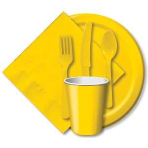    Paper Dinner Plates 9 24/Pkg School Bus Yellow