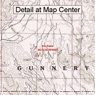   Topographic Quadrangle Map   Iris Pass, California (Folded/Waterproof