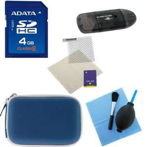 Reader+Cleaning Kits+Blue Eva Case+LCD Screen Protector for Sony TX10 