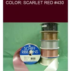   SINGLE FACE SATIN RIBBON Scarlet Red #430 7/8~USA 