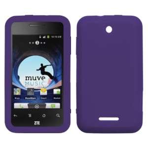 Dark Purple Rubber SILICONE Skin Soft Gel Case Phone Cover for Cricket 
