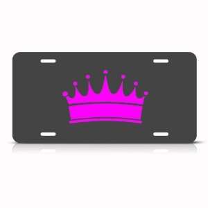  Princess Pink Crown Novelty Metal License Plate Wall Sign 