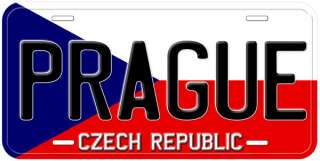 Czech Republic Flag Personalized Metal License Plate  