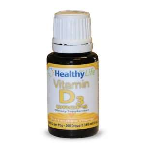 Healthy for Life Vitamin D (D3) Drops 1000 IU per drop with Organic 