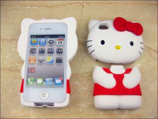  Cute 3D hard Back Case Cover Skin for iPhone 4 4G 4S Red0065  