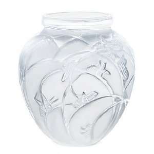 Lalique Hommage Sauterelles Vase Clear