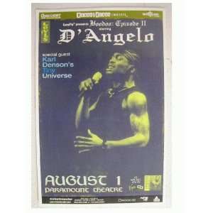   Angelo Handbill Poster D Angelo Dangelo Concert shot 