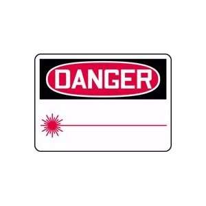  DANGER LASER SYMBOL 10 x 14 Plastic Sign