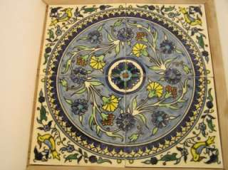 Mexican Talavera Tiles hand painted mosaic mural Birds Flowers Circle 
