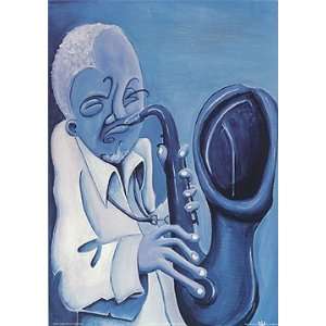  Patrick Daughton Blue Jazzman II 7 x 5 Poster Print