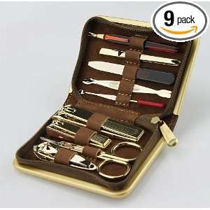   Manicure Kits 9 Pcs & Purse Shaped Leather Bag
