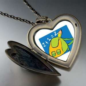  School Math Backpack Large Pendant Necklace Pugster 