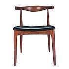 saal modern dining chair american walnut black leather $ 619