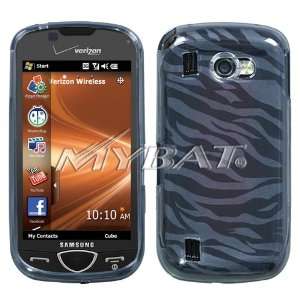 Flexible Plastic TPU Phone Cover Case Smoke Zebra For Samsung Omnia 2 