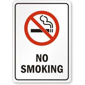  NO SMOKING   Plastic Sign, 14 x 10