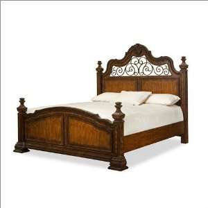   Classic Royal Traditions Low Poster Bed with Metal Accent Home