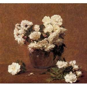  Oil Painting Roses Aime Vieberg Henri Fantin Latour Hand 