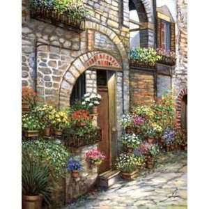  Flower Pots At Spello (Canv)    Print