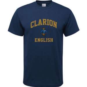  Clarion Golden Eagles Navy Youth English Arch T Shirt 
