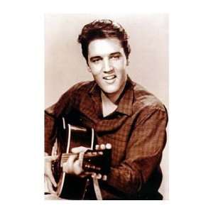  Elvis Presley (Guitar, Young) Music Poster Print