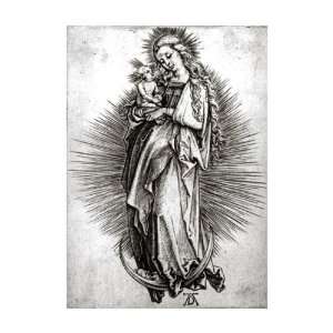 Virgin And Child On A Crescent by Albrecht Durer. size 19.5 inches 