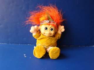 Troll Doll Fringe Outfit Moccasins Soft Body Russ Rare  
