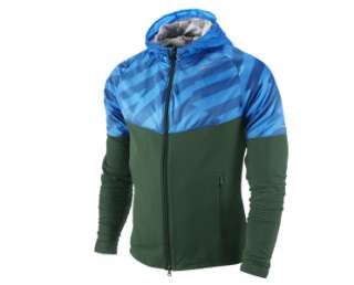   Fit Stay Warm Hooded Running Jacket Green / Blue 424245 341 XL  
