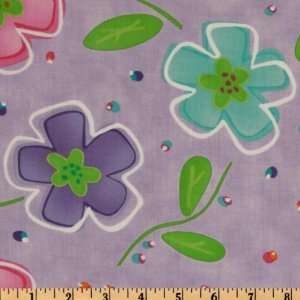 44 Wide Moda Amelia Large Floral Playful Purple Fabric 