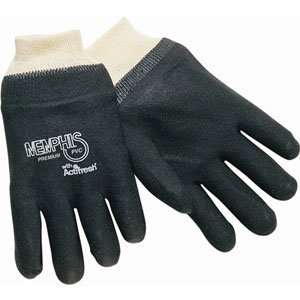 Safety Gloves   Memphis Premium Black PVC Gloves (Double Dipped Sandy 
