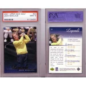  2001 Upper Deck Golf # 53   Legends Jack Nicklaus   PSA 9 