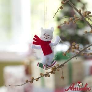  Annalee 3 Ribbon Candy Kitty Ornament