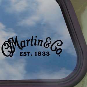  CF MARTIN And COMPANY GUITAR Black Decal Window Sticker 