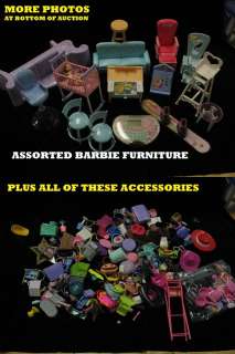 LARGE DEALERS LOT OF BARBIE DOLL FURNITURE + A LOT of ACCESSORIES 