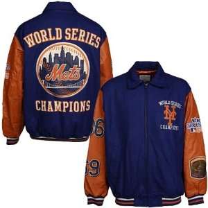   Blue World Series Champions Varsity Leather Jacket