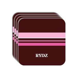 Personal Name Gift   RYDZ Set of 4 Mini Mousepad Coasters (pink 