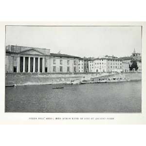  1911 Print Piazza Dell Arno Ancient Ferry Florence Italy 